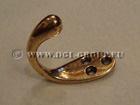Antique Brass large single coat hook